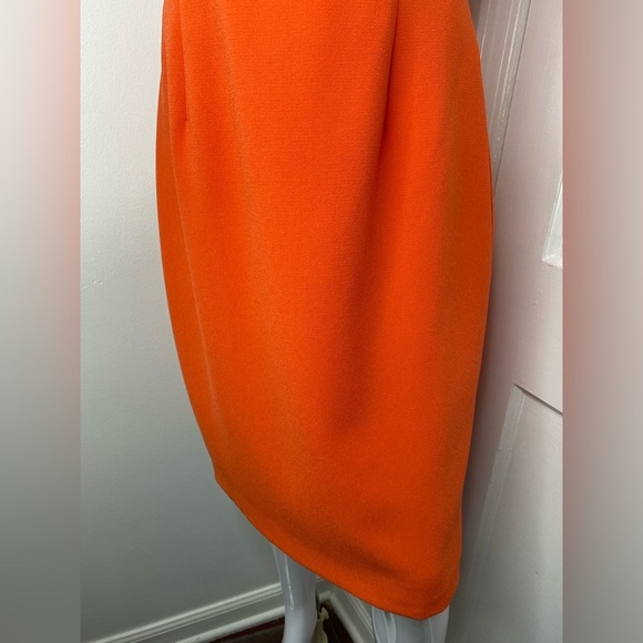 CARMEN MARC VALVO NWT 12 Elegant Orange Sleeveless Dress - Picture 6 of 7